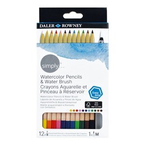 Set od 12 akvarelnih olovaka Daler Rowney s vodenim kistom