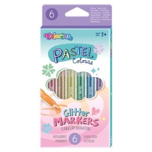 Colorino Glitter Effect Pastel markeri, paket od 6 komada