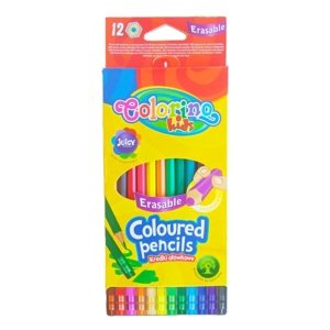 Heksagonalne Colorino olovke s gumicom