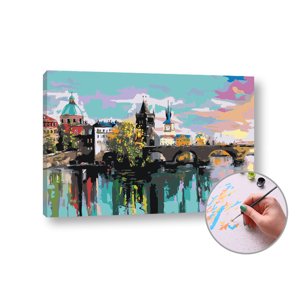 Slikanje po brojevima KARLOV MOST U PRAGU - srednje zahtjevno | medium difficulty