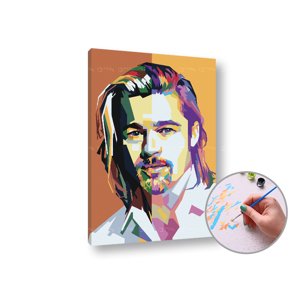 Slikanje po brojevima BRAD PITT - male težine | low difficulty
