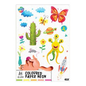 Neonski papir u boji A4 Mix