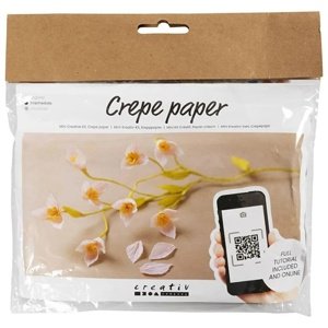 Mini kreativni set | Grana trešnjinog cvijeta od krep papira
