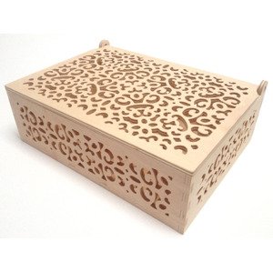 Izrezbarena kutija za decoupage - velika 232 x 172 x 82 mm