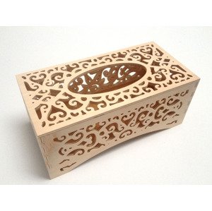 Izrezbarena kutija za maramice - decoupage (dekupaž na drvu)