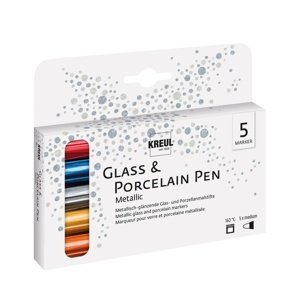 Set metalik flomastera za porculan Hobby art Line 160°C  - 5 djelni ()