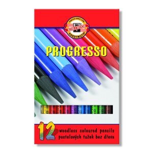 Set pastelnih olovki u lakiranom omotu PROGRESSO / 12-djelni