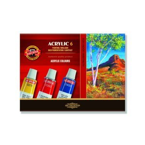 Set akrilnih boja KOH-I-NOOR / 6 x 16 ml (akrilne boje)