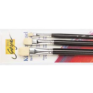 Set ravnih četkica Solo Goya 3 delni (četkice za slikanje)