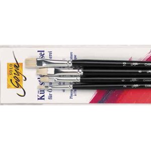 Set ravnih četkica Solo Goya 4 delni (četkice za slikanje)