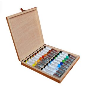 Drveni set uljanih boja DAVID 18x20 ml (set uljanih boja Umton)
