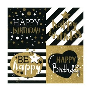 Salveta za DEKUPAŽ - Happy Birthday - 1kom (rođendanske)
