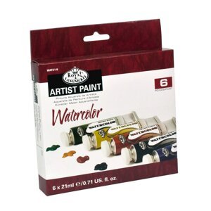 Set akvarela u kartonskoj kutiji - 6 x 21 ml (akvarele Royal &)