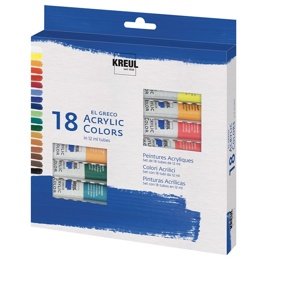 Set akrilnih boja El Greco 18 x 12 ml   (akrilne boje KREUL)