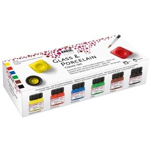 Boje za porculan Brillant Hobby Line - set 6 x 20 ml i kist