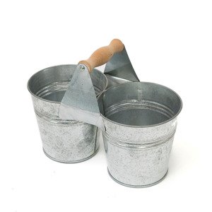 Dvostruka metalna kofa 22x11 cm (posude od cinka)