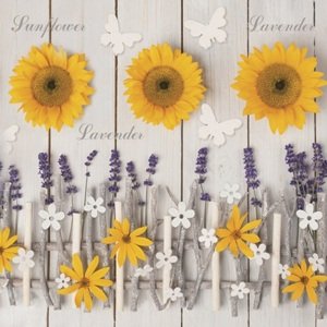 Salveta za dekupaž Lavender and Sunflower Composition - 1 kom ()