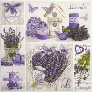 Salvete za dekupaž Lavender Collage - 1 kom (salvete za)