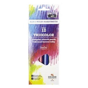 Set trokutnih bojica sa šiljilom Triocolor 12 kom (bojice)