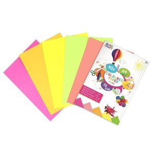 Papir u boji fluorescentni A4 - set 40 kom (papir u neon)