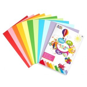 Papir u boji A4 - set 100 kom (papir u boji miks pakiranje)