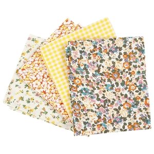 Tkanina za patchwork - žuta - 4 kom - 45 x 55 cm (pamučna)