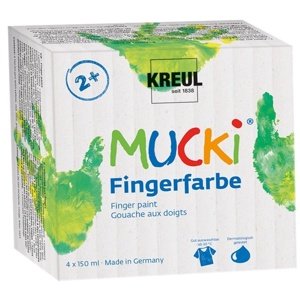 Set svijetlucavih boja nanosivih prstima MUCKI - KREUL set 4 x 150 ml ()