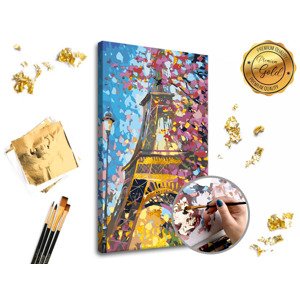 Slikanje po brojevima PREMIUM GOLD - Eiffel Tower (set za)