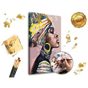 Slikanje po brojevima PREMIUM GOLD - Žena s turbanom (set za)