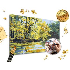 Slikanje po brojevima PREMIUM GOLD - Jezero (set za slikanje)