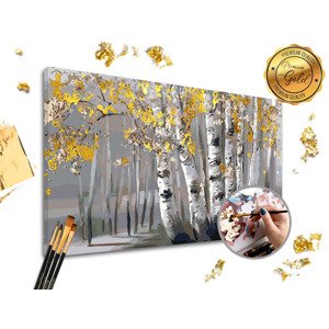Slikanje po brojevima PREMIUM GOLD - Brezin šumarak (set za)