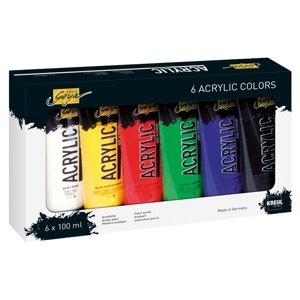 Akrilne boje Solo Goya - set 6 x 100 ml (Akrilne boje Kreul)