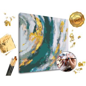Slikanje po brojevima PREMIUM GOLD - Tirkizna fantazija (set)