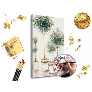 Slikanje po brojevima PREMIUM GOLD - Zasad drva (set za)
