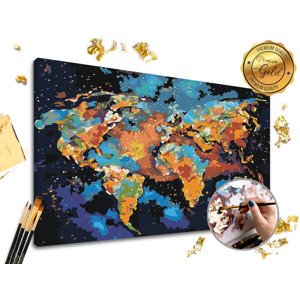 Slikanje po brojevima PREMIUM GOLD - Šareni svijet (set za)
