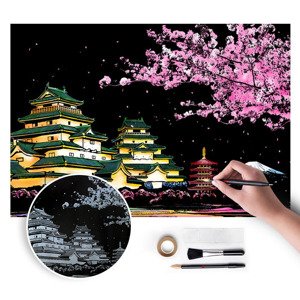 Čarobna slika za grebanje - Japan - 75x52 cm (Slika za)