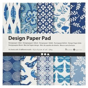 Papir za scrapbooking blue 15,2 x 15,2 cm - 50 listova (papir)