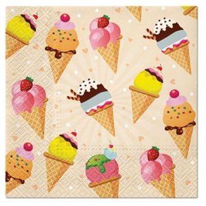 Salvete za dekupaž Ice Cream - 1 kom (salvete za dekupaž)