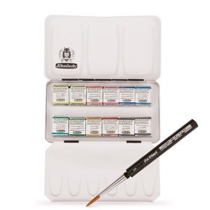 Set akvarel boja half pan Schmincke HORADAM u metalnoj kutiji  | 12 kom ()