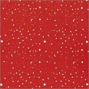 Ukrasni papir  | tamnocrveni Stars and moons 50 cm x 5 m