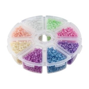 Pastelne perlice za kreativne radove 8 x 15 g  | 8 nijansi