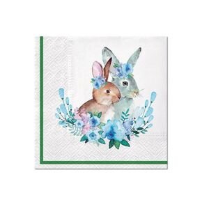 Decoupage salvete - Bunnies with Wreaths - 1kom