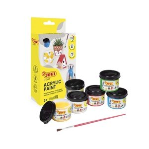 JOVI set akrilnih boja 6x35 ml + kist