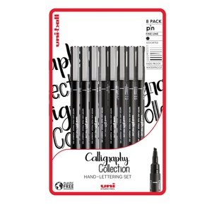 Set UNI PIN fineliner markera za kaligrafiju 8 kom