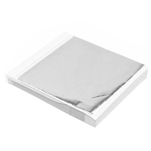 Srebrni metalik zlatni listići 14 x 13 cm 100 listova