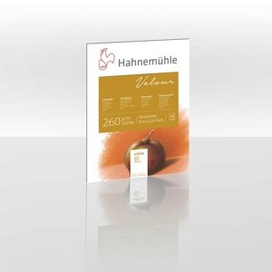 Blok bijelih pastelnih papira HAHNEMÜHLE VELOUR | different dimensions