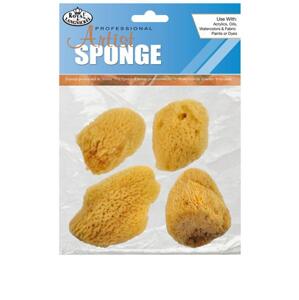 Prirodna slikarska spužva - SET 4kom (slikarski pribor / hobby)