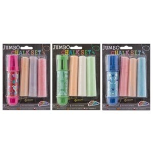 Kreda za pločnik Jumbo s držačem 3 kom | Various Shades